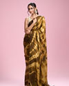 Emerald Enigma Satin Saree